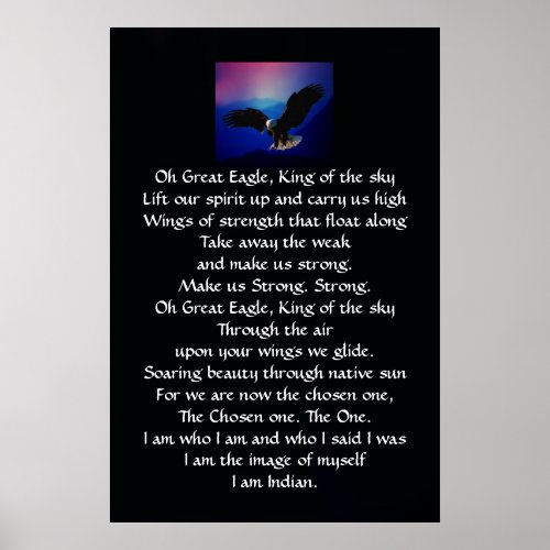 Native American Indian Anthem Poster
