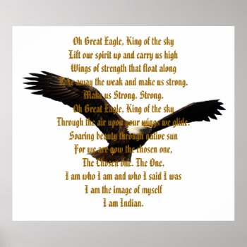 Native American Indian Anthem Poster by Motivators at Zazzle