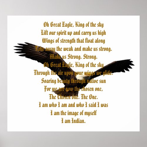 Native American Indian Anthem Poster