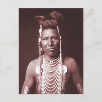 Native American Indian  Ben Long Ear Postcard by Gallery291 at Zazzle