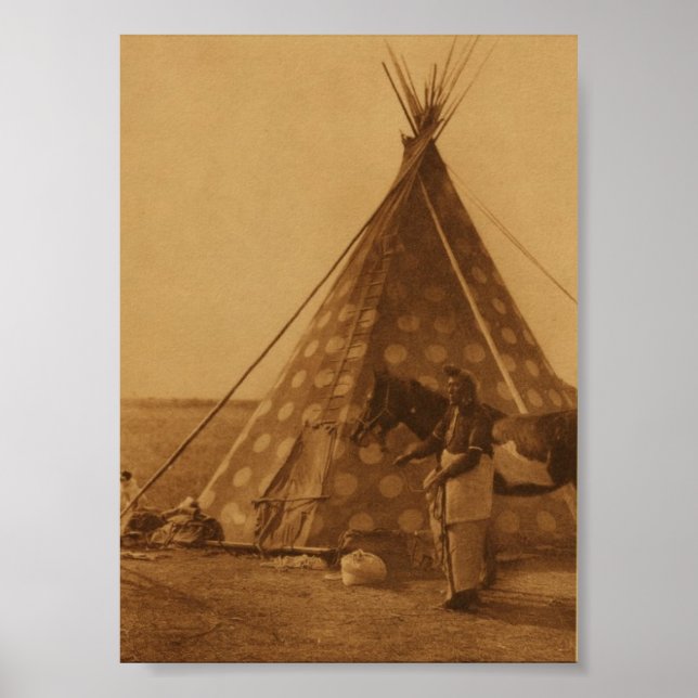 Native American Indian Blackfoot TeePee Art Poster (Front)
