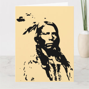 NATIVE AMERICAN INDIAN BLANK GREETING CARD