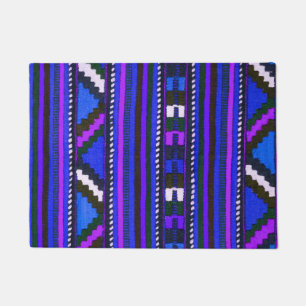 Native American Indian blue texture design Doormat