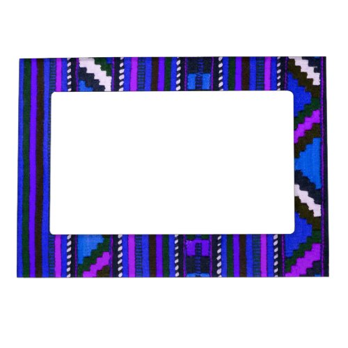 Native American Indian blue texture design Magnetic Frame