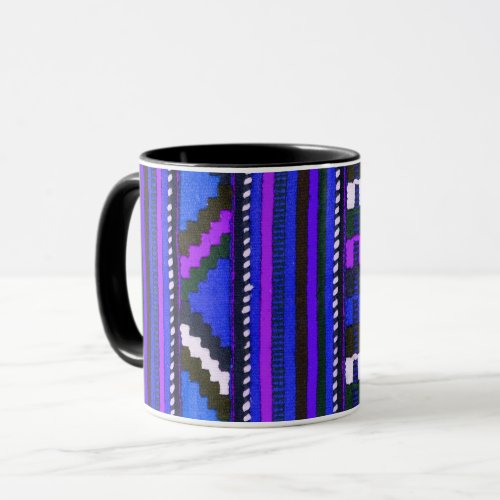 Native American Indian blue texture design Mug