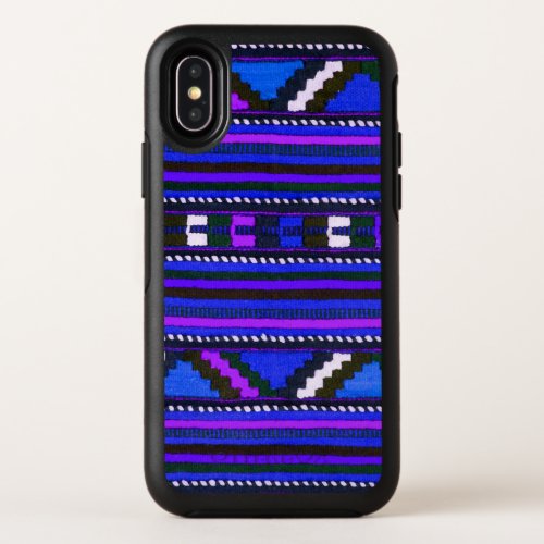 Native American Indian blue texture design OtterBox Symmetry iPhone X Case