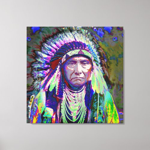 Native American Indian Chief Canvas Print