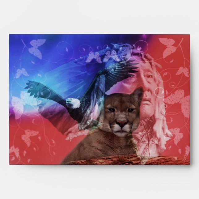 Native American Indian Chief Envelope (Front)