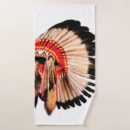native american indian chief headdress indian chi bath towel