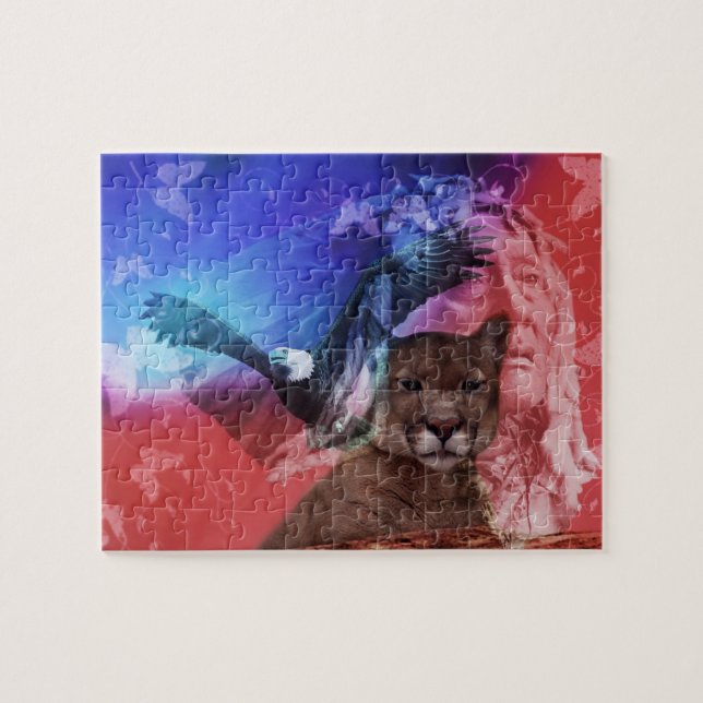 Native American Indian Chief Jigsaw Puzzle (Horizontal)