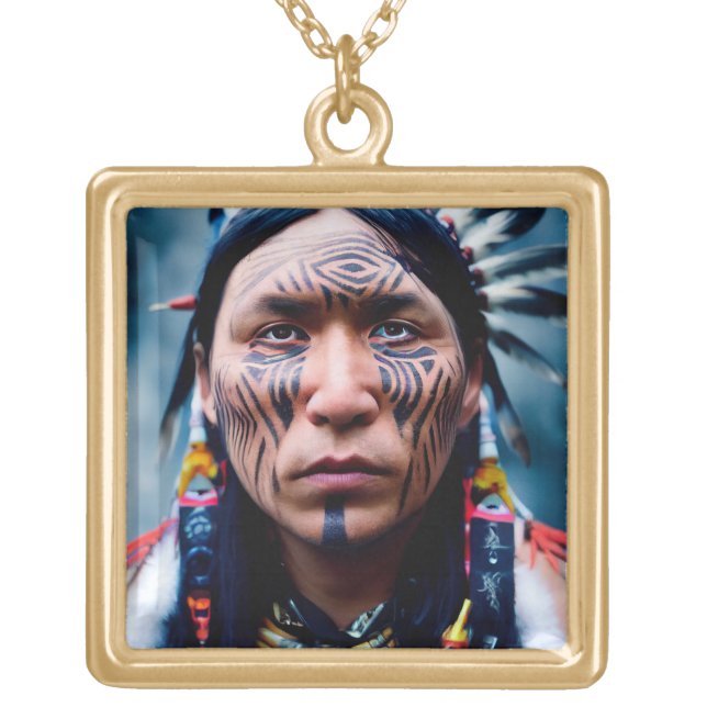 NATIVE AMERICAN INDIAN CHIEF NECKLACE (Front)