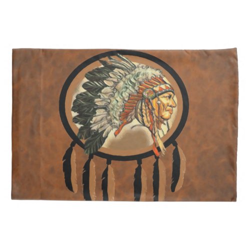 Native American Indian Chief Pillowcase