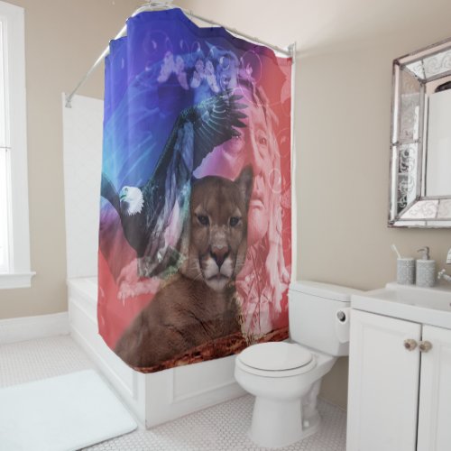 Native American Indian Chief Shower Curtain