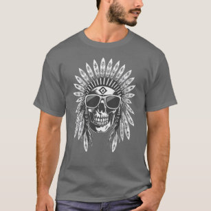 Native American Indian Chief Skull American Indian T-Shirt