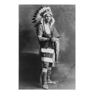 Native American Indian Chief Strong Arm Circa 1909 Photo Print
