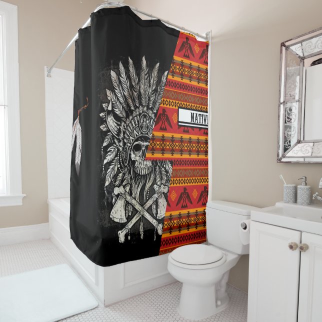 Native American Indian Chiefs 03 Shower Curtain (In Situ)