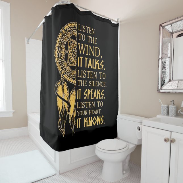 Native American Indian Chiefs 05 Shower Curtain (In Situ)