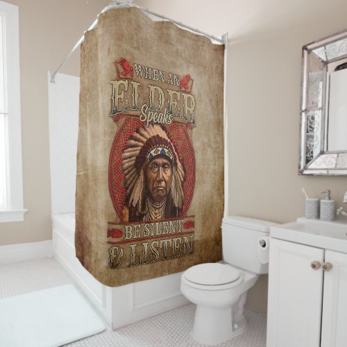 Native American Indian Chiefs 09 Shower Curtain