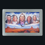 native american indian chiefs rectangular belt buckle<br><div class="desc">Famous Native American Indian Chiefs</div>