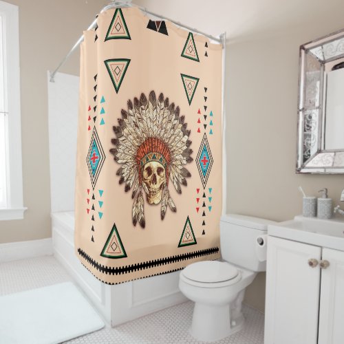 Native American Indian Chiefs Shower Curtain