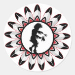 Native American Indian Dance Classic Round Sticker