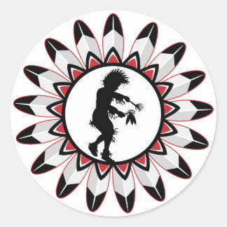Native American Indian Dance Classic Round Sticker