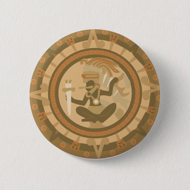 native american indian design button (Front)