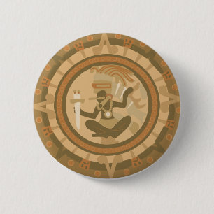 native american indian design button