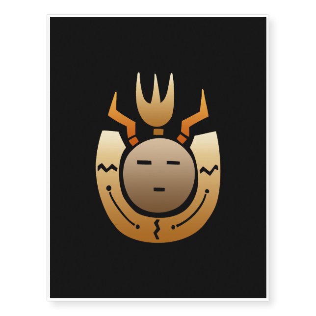 Native American Indian Face Temporary Tattoos (Front)