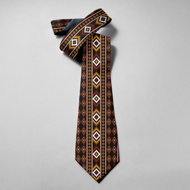 Native American Indian Geometric Pattern Neck Tie (Creator Uploaded)