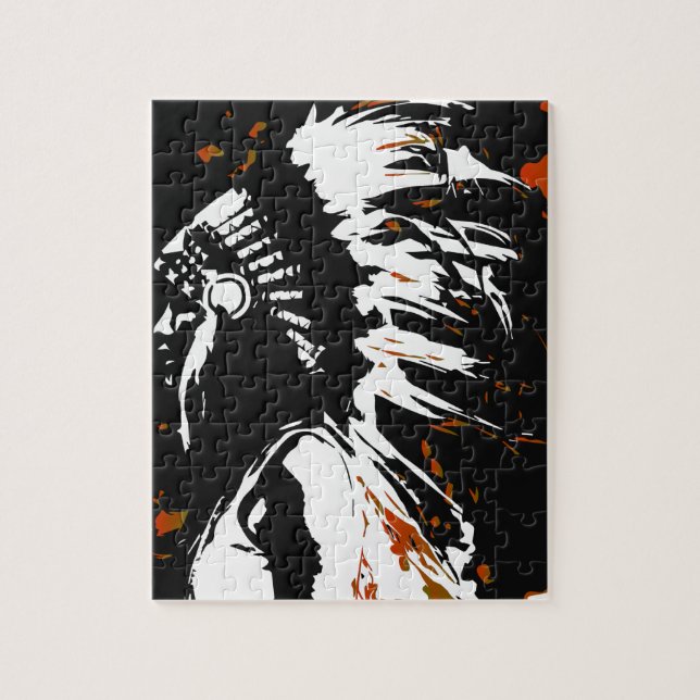 Native American Indian Jigsaw Puzzle (Vertical)