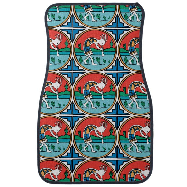 Native American Indian Kokopelli Car Floor Mat (Front)