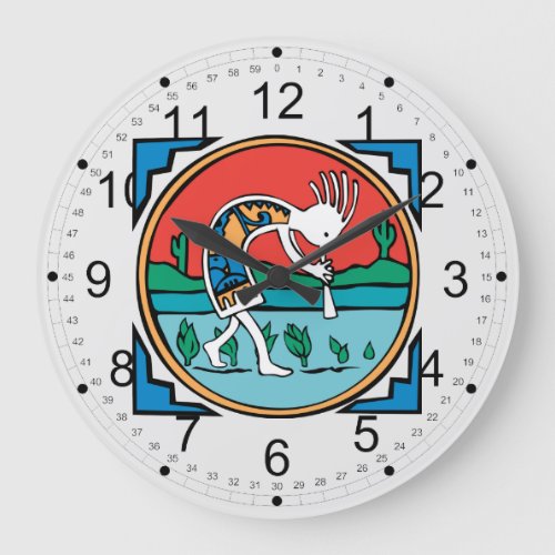 Native American Indian Kokopelli Large Clock