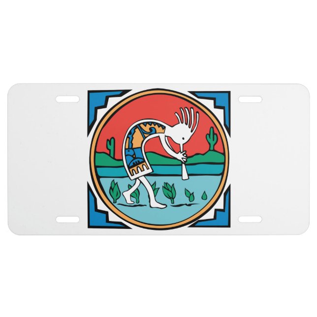 Native American Indian Kokopelli License Plate (Front)
