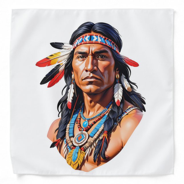 Native American Indian Man Bandana (Front)