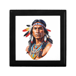 Native American Indian Man Gift Box