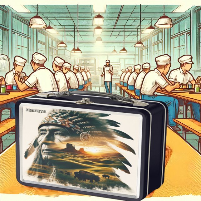 Native American Indian Metal Lunch Box (Creator Uploaded)