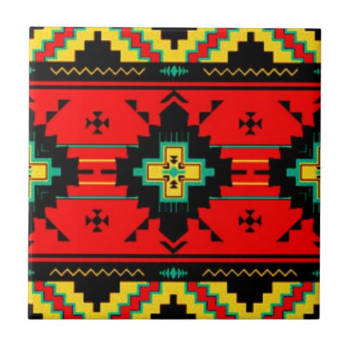 Native American Indian Ornamental Tile