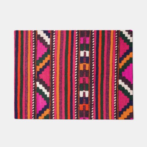 Native American Indian pink texture design Doormat
