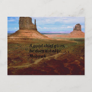 Native American Indian Proverb Postcard