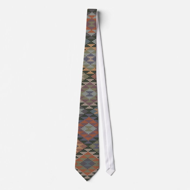 Native American Indian Quilt Silky Mens' Neck Tie | Zazzle