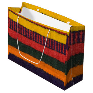 Native American Indian rainbow color Large Gift Bag