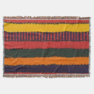 Native American Indian rainbow color Throw Blanket