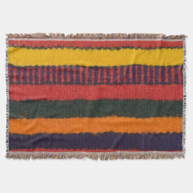 Native American Indian rainbow color Throw Blanket (Front)