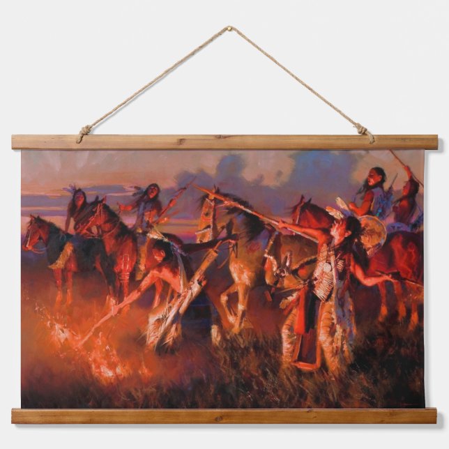 Native American Indian Southwest Art Wall Hanging Tapestry (Front)