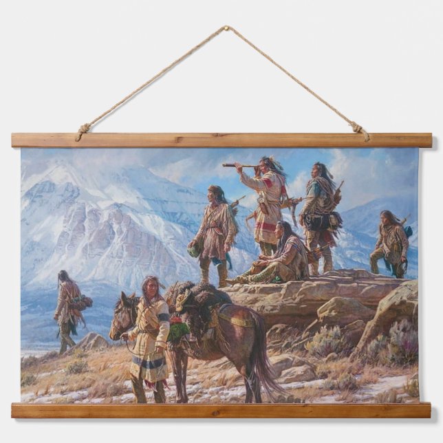 Native American Indian Southwest Art Wall Hanging Tapestry (Front)