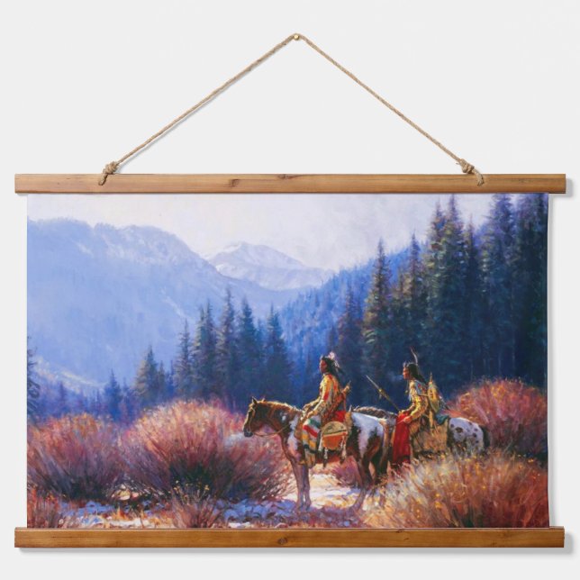 Native American Indian Southwest Art Wall Hanging Tapestry (Front)