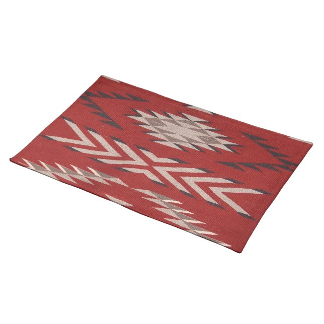 Native American Indian Southwest  Cloth Placemat (On Table)