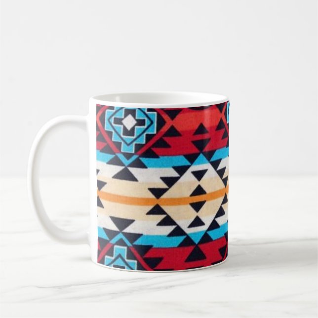 Native American Indian Southwest Pattern Coffee Mug (Left)