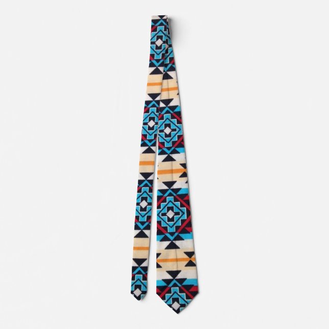 Native American Indian Southwest Pattern Neck Tie (Back)